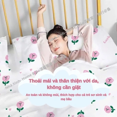 Combo Siêu Hời Ga Giường + Vỏ Gối + Lót Toilet + Khăn Nén - Homestay, Khách Sạn, Du Lịch Công Tác - 139.320₫ 3