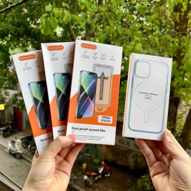 Combo Siêu Sốc Kính Cường Lực iPhone Khung Tự Dán, Tự Lấy Bụi + Ốp Lưng Dán Rồng - 100k