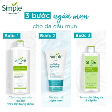 Combo Simple Chăm Sóc Da Dầu Mụn 3 Món Hasaki - Chính Hãng, Giảm Giá 295k 5 Combo Simple Chăm Sóc Da Dầu Mụn 3 Món Hasaki - Chính Hãng, Giảm Giá 295k 5