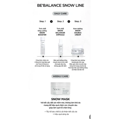 Combo Snow Line 2 sản phẩm dưỡng sáng da chuyên sâu - Giá ưu đãi 1.260.000₫ - Bebalance 5