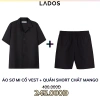 Combo sơ mi cổ vest 8.109 + quần short đùi 4.099 chất mango trẻ trung LADOS-7.118 mát mẻ chống nhăn - Giá chỉ 235k 2