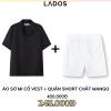 Combo sơ mi cổ vest 8.109 + quần short đùi 4.099 chất mango trẻ trung LADOS-7.118 mát mẻ chống nhăn - Giá chỉ 235k 3