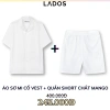 Combo sơ mi cổ vest 8.109 + quần short đùi 4.099 chất mango trẻ trung LADOS-7.118 mát mẻ chống nhăn - Giá chỉ 235k 5
