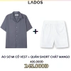 Combo sơ mi cổ vest 8.109 + quần short đùi 4.099 chất mango trẻ trung LADOS-7.118 mát mẻ chống nhăn - Giá chỉ 235k 6