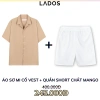 Combo sơ mi cổ vest 8.109 + quần short đùi 4.099 chất mango trẻ trung LADOS-7.118 mát mẻ chống nhăn - Giá chỉ 235k 10