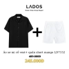 Combo sơ mi lụa chéo cổ vest 8.117 + quần short đùi 4.099 chất mango trẻ LADOS-7.152 - giá chỉ 235.000, mát mẻ mùa hè 7