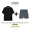 Combo sơ mi lụa chéo cổ vest 8.117 + quần short đùi 4.099 chất mango trẻ LADOS-7.152 - giá chỉ 235.000, mát mẻ mùa hè 8