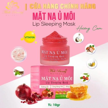 Combo Son Dưỡng Lựu Đỏ 10g + Mặt Nạ Ủ Môi 10g - Giảm Thâm, Hồng Môi, Tặng Cọ 3