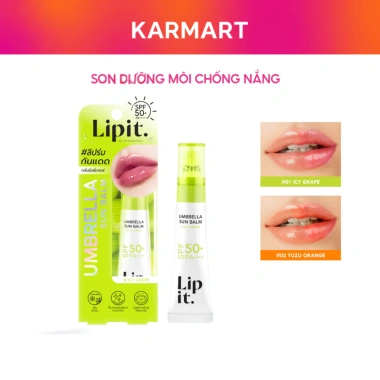 Combo Son dưỡng môi chống nắng Umbrella Yuzu Orange + Water Boomb Berry Jam - Giá chỉ 268.000 VND 3