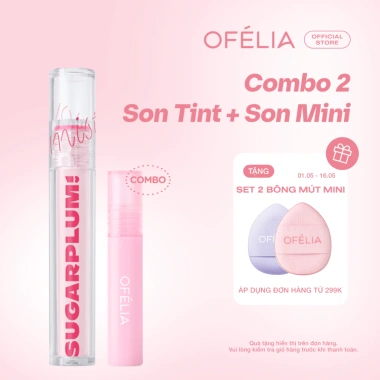 Combo Son OFÉLIA SUGARPLUM, MistyNow Blurring Tint, Lolli Glow Mini 3.8g/1g - Giá ưu đãi 338.000₫