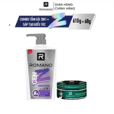 Combo tắm gội nam 2 trong 1 Romano Gen Z 610g + sáp vuốt tóc 68g - Giá ưu đãi 254.000 VND 3