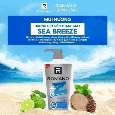 Combo tắm gội nam 2 trong 1 Romano Gen Z 610g + sáp vuốt tóc 68g - Giá ưu đãi 254.000 VND 6