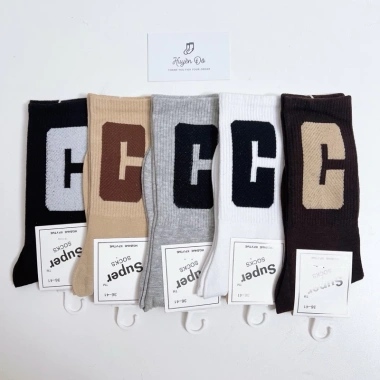Combo tất cổ cao nam nữ thêu chữ C 10 màu - Giá chỉ 75.000đ, giảm tới 20%