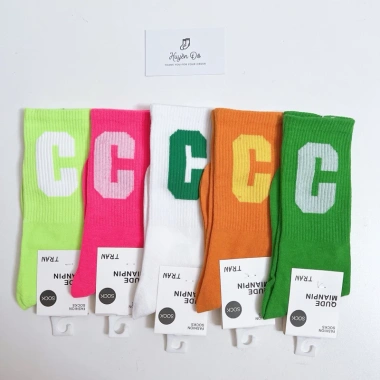 Combo tất cổ cao nam nữ thêu chữ C 10 màu - Giá chỉ 75.000đ, giảm tới 20%