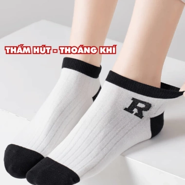 Combo Tất Cổ Thấp Cotton Mềm Thoáng Khí + Set Vớ Nam Nữ Co Giãn Thoải Mái AMYBRA T697 - Giá chỉ 42.000 VND