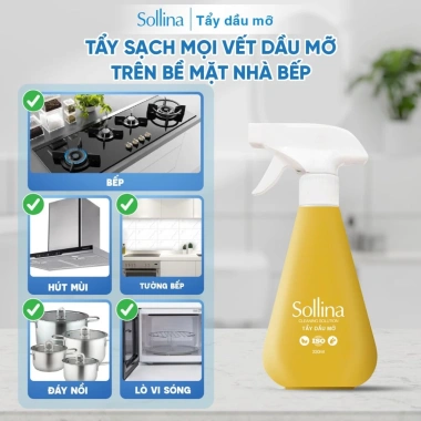 Combo Tẩy Dầu Mỡ & Cặn Canxi Sollina 300ml - Giải pháp sạch vết dầu mỡ, cặn canxi, giá chỉ 175.000₫ 4