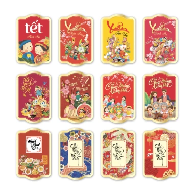 Combo Tem dán Tết 8x12cm P5 - Tem chúc mừng năm mới, giá ưu đãi 75.000đ 8