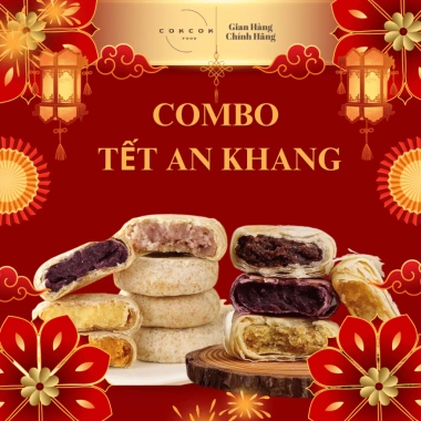 Combo Tết An Khang - Bánh Lúa Mì Nguyên Cám, Bánh Nướng Tứ Vị Không Đường, Ăn Vặt Healthy, Giá Ưu Đãi 69k