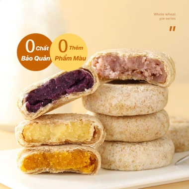 Combo Tết An Khang - Bánh Lúa Mì Nguyên Cám, Bánh Nướng Tứ Vị Không Đường, Ăn Vặt Healthy, Giá Ưu Đãi 69k