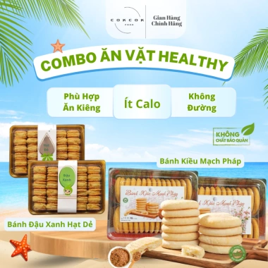 Combo Tết Bánh Kiều Mạch Pháp, Đậu Xanh Hạt Dẻ, Lúa Mì Nguyên Cám – Thơm Ngon, Healthy, Ít Calo 320k