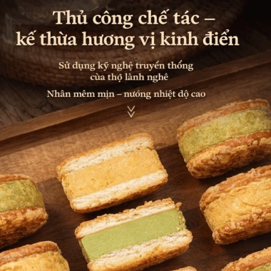 Combo Tết Bánh Kiều Mạch Pháp, Đậu Xanh Hạt Dẻ, Lúa Mì Nguyên Cám – Thơm Ngon, Healthy, Ít Calo 320k