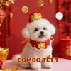 Combo Tết chó mèo: Mũ vòng len hình lân + vòng cổ tết đủ size - 49.000 VND