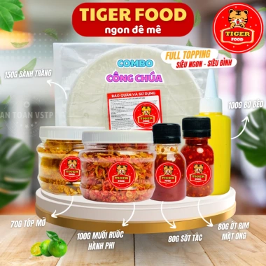 Combo Tết Sum Vầy - Bánh tráng phơi sương Tiger Food: 6 món Công Chúa + 3 món Béo, Muối Ruốc Hành Phi, Giá chỉ 73.800₫ 3
