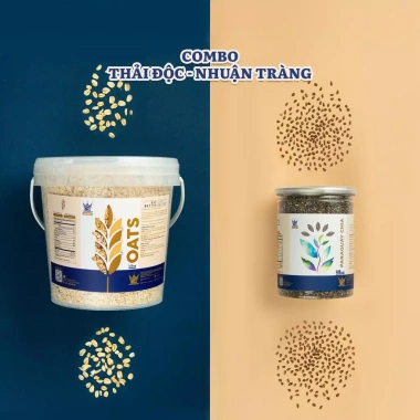 Combo Thải Độc Nhuận Tràng Yến Mạch 2,5kg + Hạt Chia 400g Nhập Úc Giá 299k