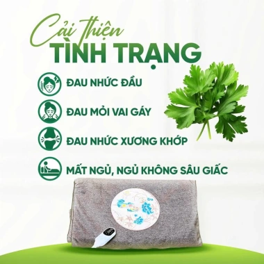 Combo Thảm Sưởi Ngải Cứu và Gối Ngải Cứu Đông Y Giảm Đau Xương Khớp, Ngủ Ngon, Tuần Hoàn Máu Giá 128.000 VND