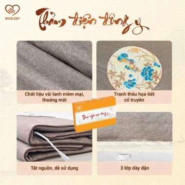 Combo Thảm và Gối Ngải Cứu Biosleep - Thảm Điện Giảm Đau, Giữ Ấm Bụng, An Toàn, 620.000₫