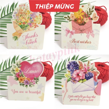 Combo thiệp quà tặng 3D hoa kt 9.5x7cm - Thiệp chúc mừng, giá chỉ 25.000đ 3 Combo thiệp quà tặng 3D hoa kt 9.5x7cm - Thiệp chúc mừng, giá chỉ 25.000đ 3