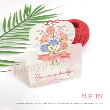 Combo thiệp quà tặng 3D hoa kt 9.5x7cm - Thiệp chúc mừng, giá chỉ 25.000đ