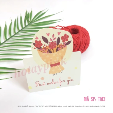 Combo thiệp quà tặng 3D hoa kt 9.5x7cm - Thiệp chúc mừng, giá chỉ 25.000đ