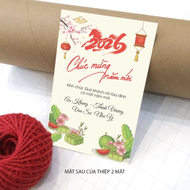 COMBO Thiệp Tết 2.026 Xuân Bính Ngọ 9,5x14,5cm Thiệp Chúc Mừng Năm Mới Giá Ưu Đãi 25.000đ
