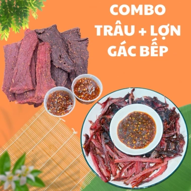 Combo Thịt Trâu 500gr + Thịt Lợn 500gr kèm Chẩm Chéo - Giá ưu đãi 179.100₫