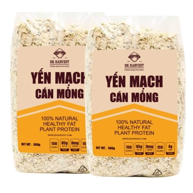 Combo Tiết Kiệm 1kg Yến Mạch Cán Dẹt 0.9mm DK Harvest Nhập Khẩu Úc - Ngũ Cốc Dinh Dưỡng Hỗ Trợ Giảm Cân Giá 89.000 VND