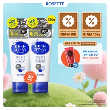 Combo Tiết Kiệm 2 Tẩy Tế Bào Chết Rosette 120g - Da mịn màng, giá chỉ 248.000đ 7 Combo Tiết Kiệm 2 Tẩy Tế Bào Chết Rosette 120g - Da mịn màng, giá chỉ 248.000đ 7