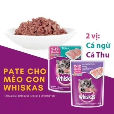 Combo Tiết Kiệm 28-56 Gói Pate WHISKAS 80G Mèo Thơm Ngon Dinh Dưỡng Hàng Ngày - Bếp Của Cưng 395k 7