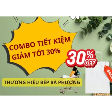 Combo Tiết Kiệm 30% Nấm Hương Sấy Giòn & Ruốc Nấm Hương - Bếp Bà Phương, giá chỉ 161k