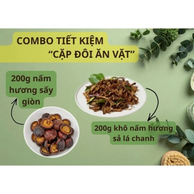 Combo Tiết Kiệm 30% Nấm Hương Sấy Giòn & Ruốc Nấm Hương - Bếp Bà Phương, giá chỉ 161k 2 Combo Tiết Kiệm 30% Nấm Hương Sấy Giòn & Ruốc Nấm Hương - Bếp Bà Phương, giá chỉ 161k 2