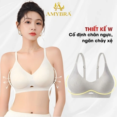 Combo Tiết Kiệm Áo Ngực Nữ Không Gọng Đúc Su, Đệm 1.5cm Chống Chảy Xệ AMYBRA A1.289 232k
