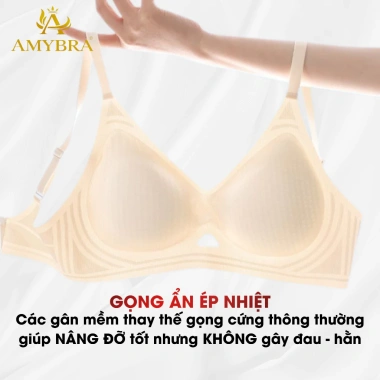 Combo Tiết Kiệm Áo Ngực Nữ Không Gọng Đúc Su, Đệm 1.5cm Chống Chảy Xệ AMYBRA A1.289 232k