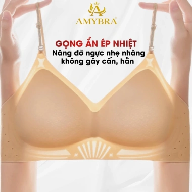 Combo Tiết Kiệm Áo Ngực Nữ Su Dây Mảnh Hở Lưng, Set Áo Lót Không Gọng Tàng Hình AMYBRA A925 Giá 234k