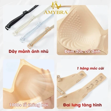 Combo Tiết Kiệm Áo Ngực Nữ Su Dây Mảnh Hở Lưng, Set Áo Lót Không Gọng Tàng Hình AMYBRA A925 Giá 234k 9 Combo Tiết Kiệm Áo Ngực Nữ Su Dây Mảnh Hở Lưng, Set Áo Lót Không Gọng Tàng Hình AMYBRA A925 Giá 234k 9