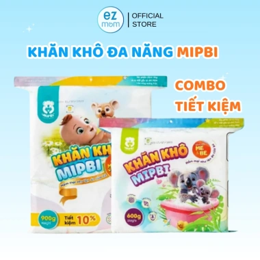 Combo Tiết Kiệm Khăn Khô Đa Năng MIPBI Bé Mẫu Mới - Giá Ưu Đãi 75.000đ