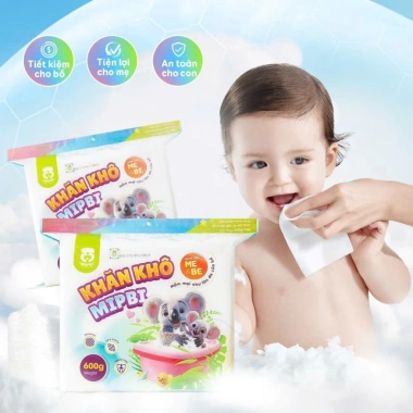 Combo Tiết Kiệm Khăn Khô Đa Năng MIPBI Bé Mẫu Mới - Giá Ưu Đãi 75.000đ