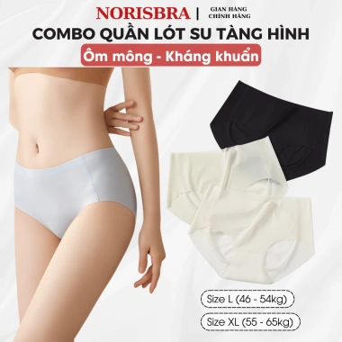 Combo Tiết Kiệm Quần Lót Nữ Su Siêu Mỏng Tàng Hình + Set Quần Chip Kháng Khuẩn AMYBRA L166 - Giá 80.000₫
