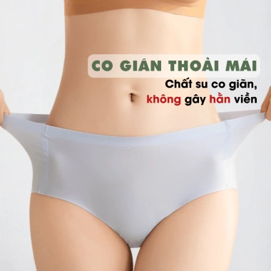 Combo Tiết Kiệm Quần Lót Nữ Su Siêu Mỏng Tàng Hình + Set Quần Chip Kháng Khuẩn AMYBRA L166 - Giá 80.000₫