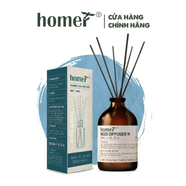 Combo Tinh Dầu Thơm Que Gỗ HOMER 100ml-250ml - Thơm 600h, Khử Mùi, Giá 198.000₫