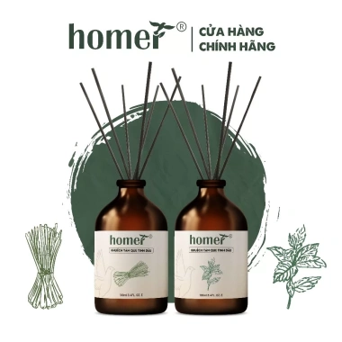 Combo Tinh Dầu Thơm Que Gỗ HOMER 100ml-250ml - Thơm 600h, Khử Mùi, Giá 198.000₫ 10 Combo Tinh Dầu Thơm Que Gỗ HOMER 100ml-250ml - Thơm 600h, Khử Mùi, Giá 198.000₫ 10